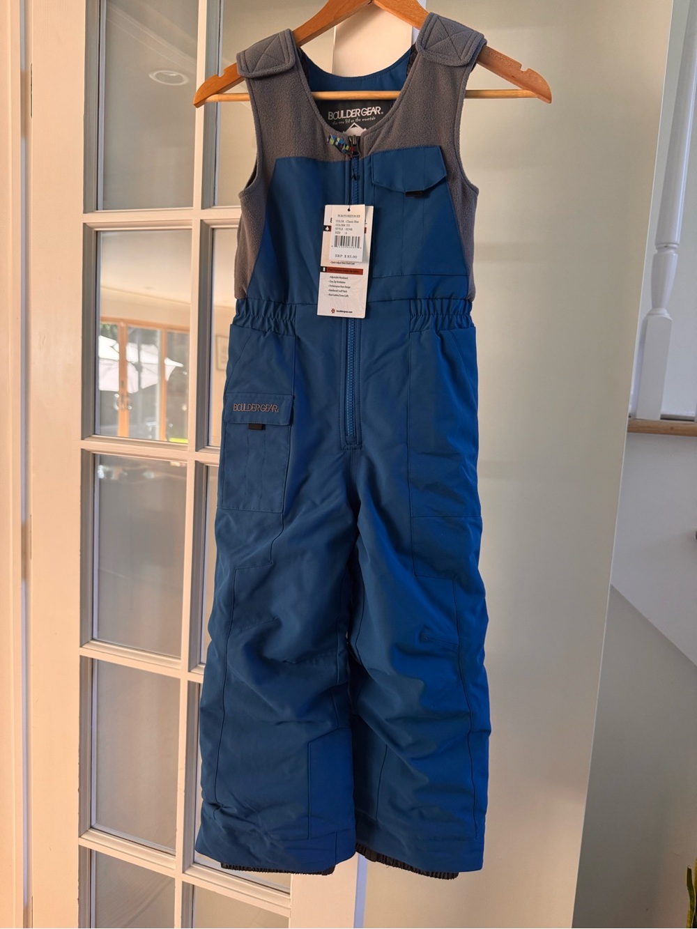 Boulder Gear Kids Blue Insulated Snow Overalls